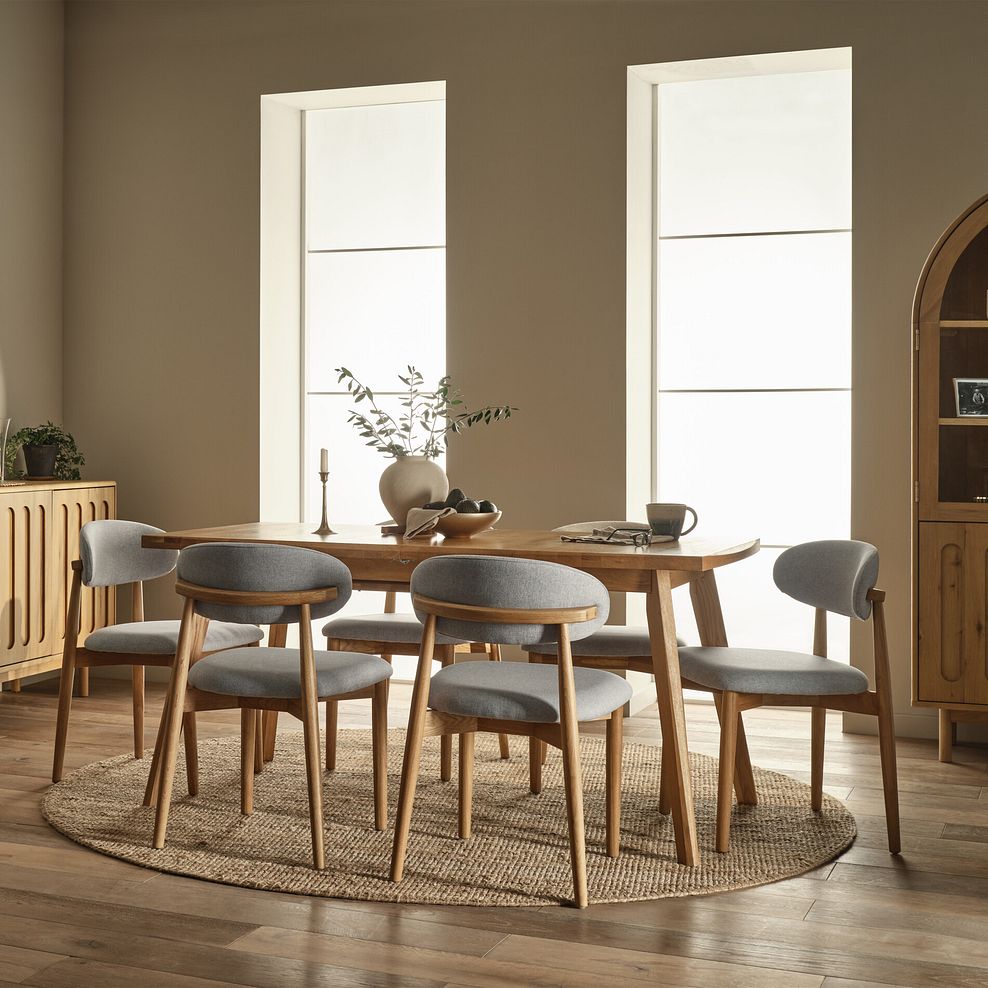 Oaklee Natural Oak Extendable Dining Table 160-210cm 3
