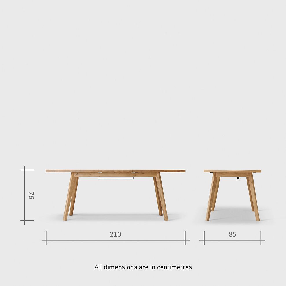 Oaklee Natural Oak Extending Dining Table And 4 Otis Chairs in Cloud Grey with 1 Oaklee Bench 13