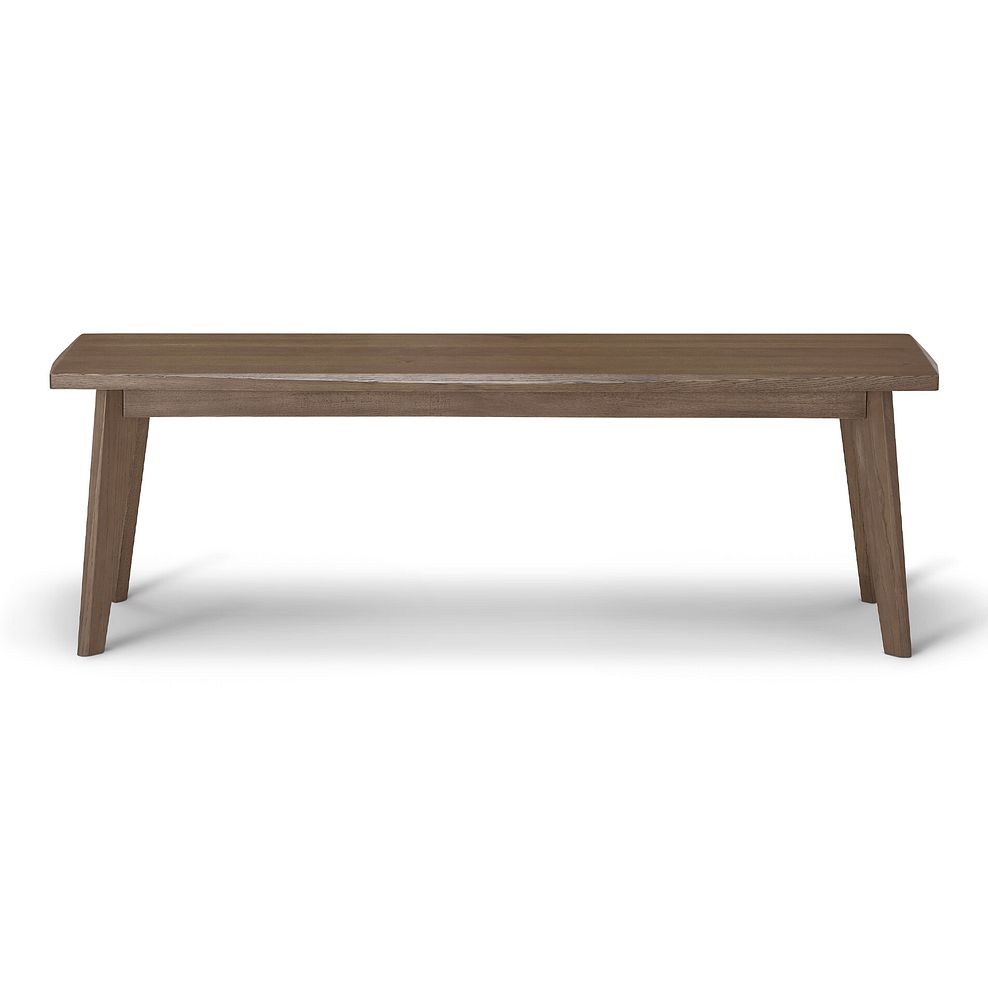 Oaklee Walnut Stained Solid Oak Extendable Dining Table 160-210cm + 2 Oaklee Natural Oak Dining Bench 140cm 6