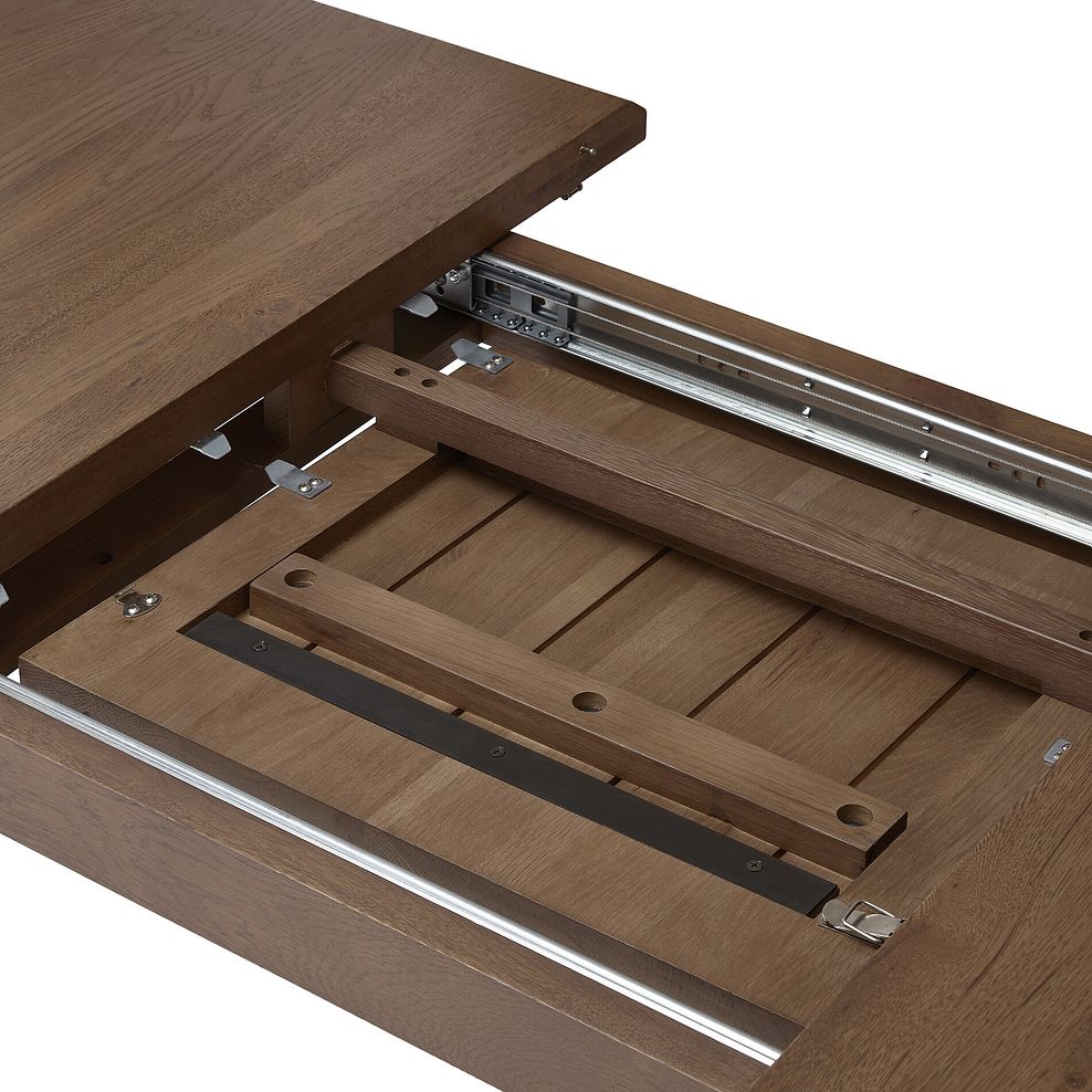 Oaklee Walnut Stained Solid Oak Extendable Dining Table 160-210cm 11