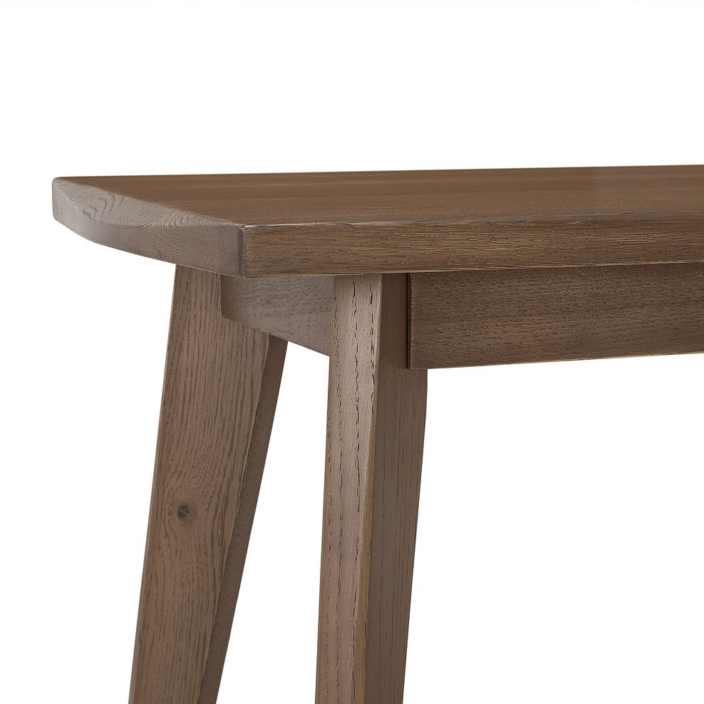 Oaklee Walnut Stained Solid Oak Extendable Dining Table 160-210cm And 4 Assorted Dining Chairs 9