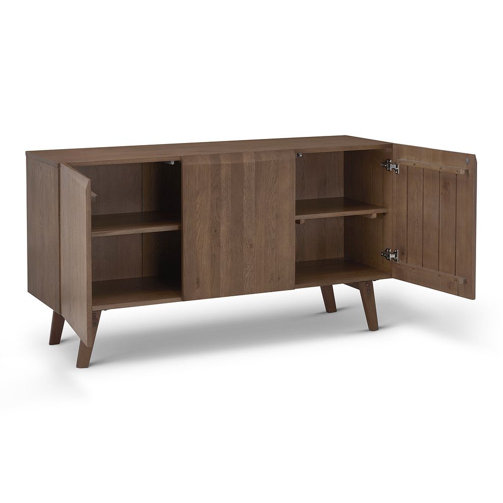 Oaklee Walnut Stained Solid Oak Large Sideboard 7