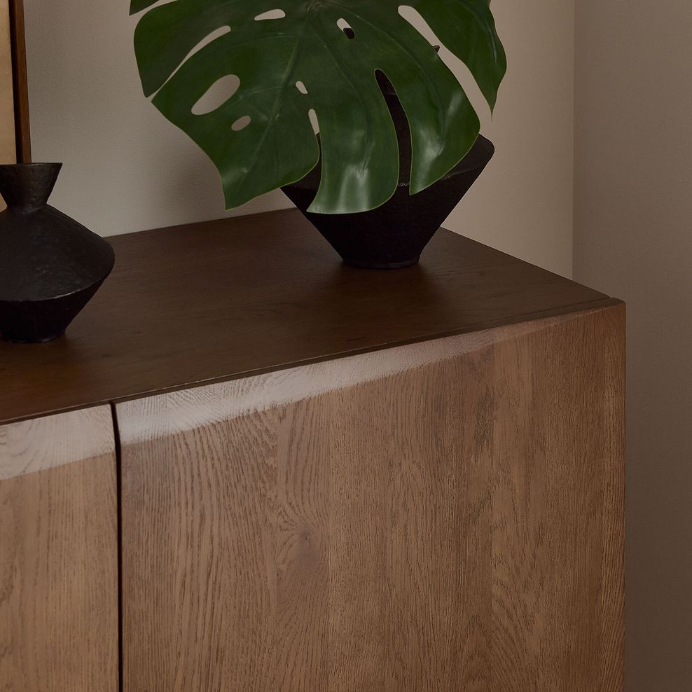 Oaklee Walnut Stained Solid Oak Large Sideboard 4