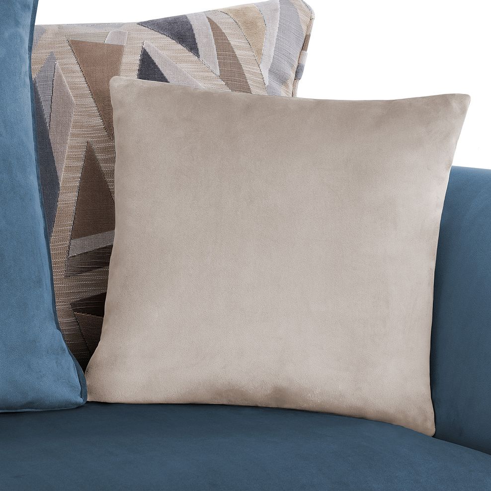 Claremont 4 Seater Pillow Back Sofa in Ocean Velvet 8