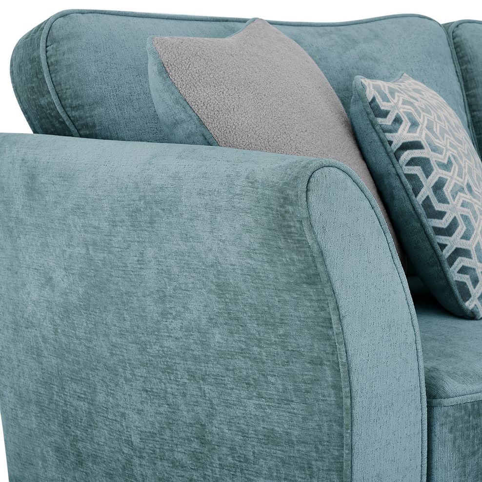 Odette 2 Seater High Back Sofa in Adele Jade Fabric 6