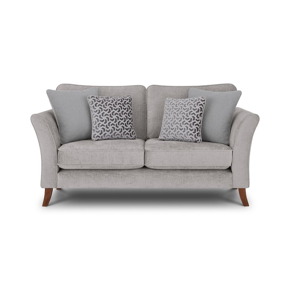 Odette 2 Seater High Back Sofa in Adele Stone Fabric Thumbnail 4