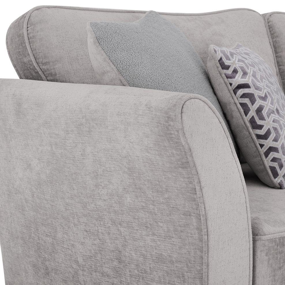Odette 2 Seater High Back Sofa in Adele Stone Fabric 8