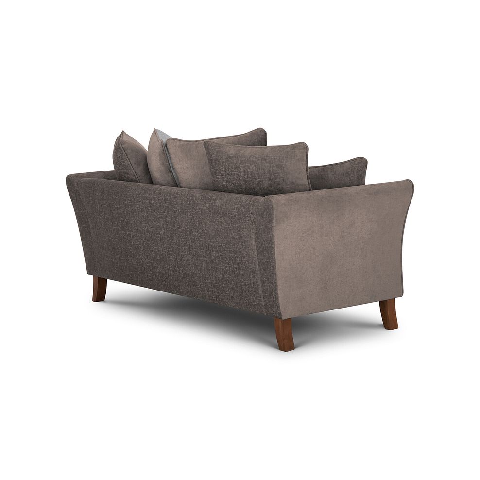 Odette 2 Seater Pillow Back Sofa in Adele Biscuit Fabric 3