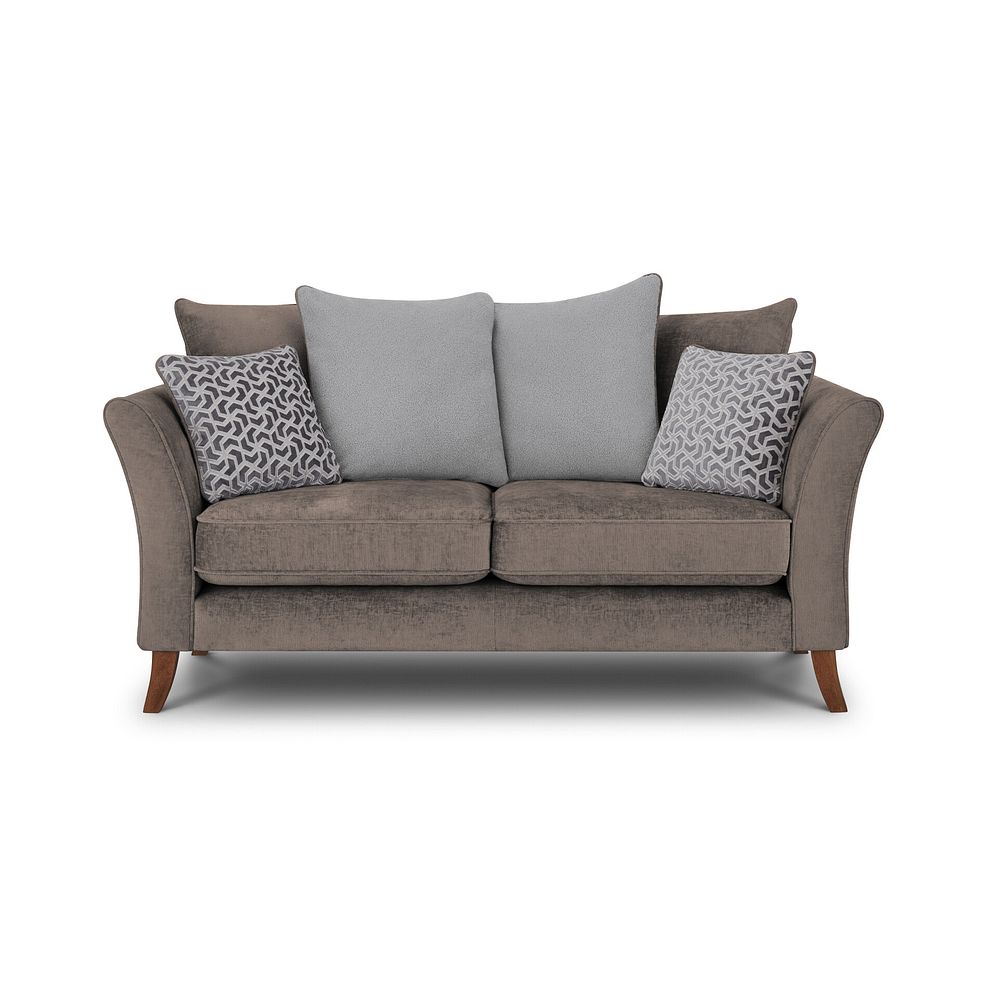 Odette 2 Seater Pillow Back Sofa in Adele Biscuit Fabric Thumbnail 2