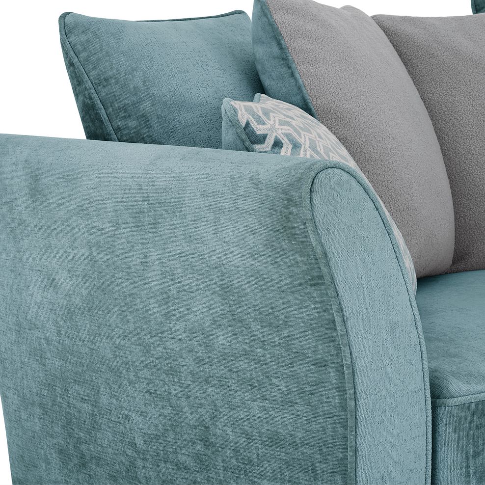 Odette 2 Seater Pillow Back Sofa in Adele Jade Fabric 5