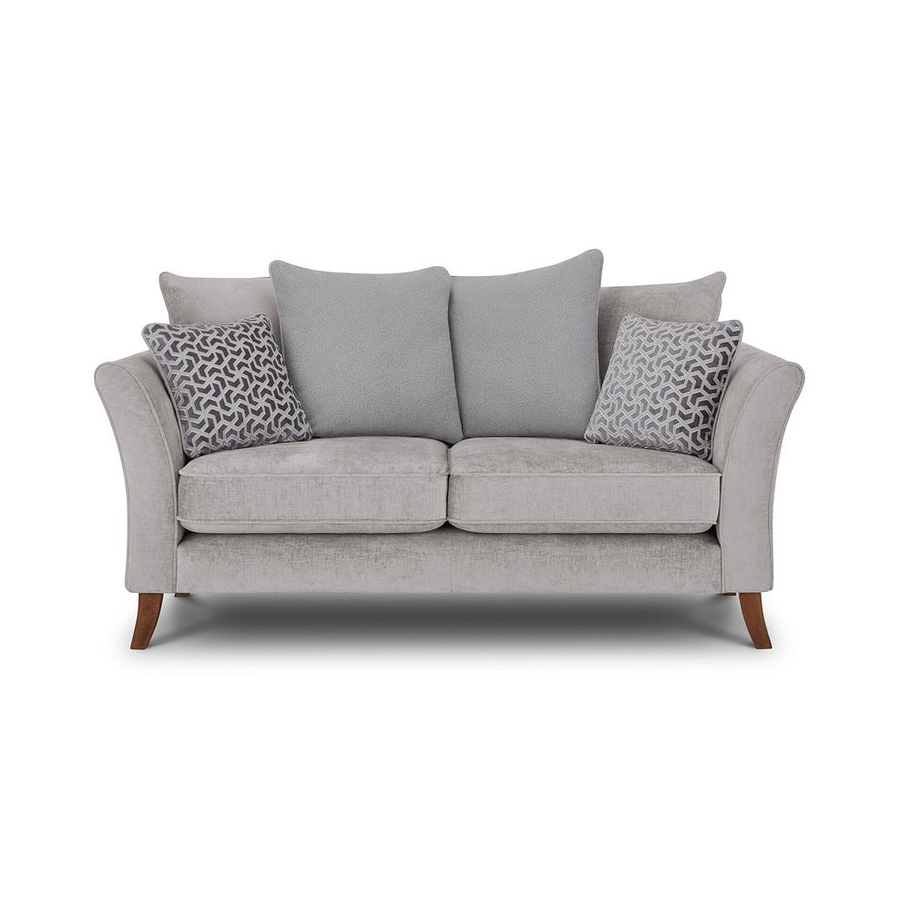 Odette 2 Seater Pillow Back Sofa in Adele Stone Fabric 4