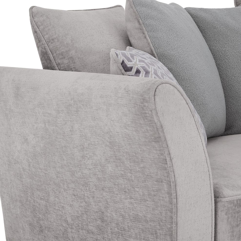 Odette 2 Seater Pillow Back Sofa in Adele Stone Fabric 7