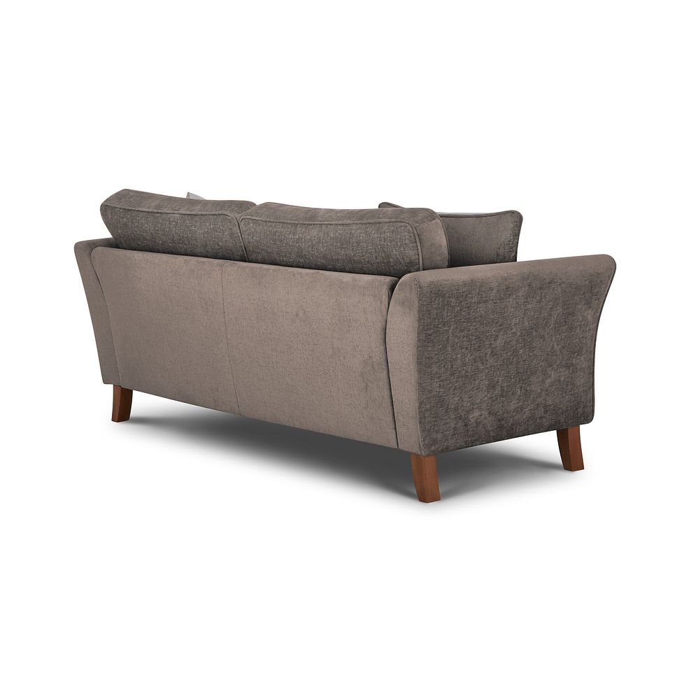 Odette 3 Seater High Back Sofa in Adele Biscuit Fabric 4