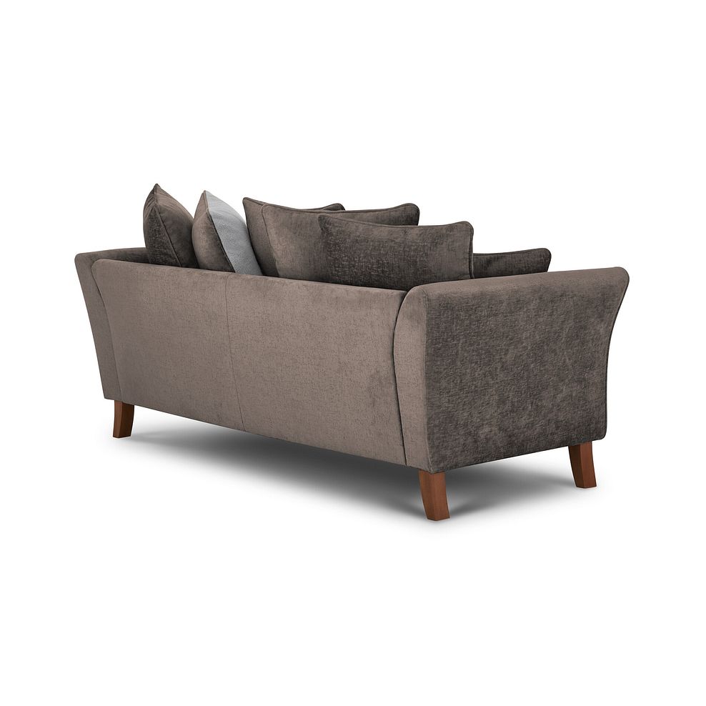 Odette 3 Seater Pillow Back Sofa in Adele Biscuit Fabric 3