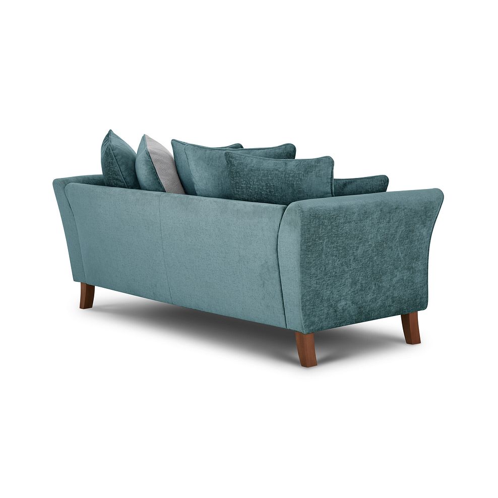 Odette 3 Seater Pillow Back Sofa in Adele Jade Fabric 3