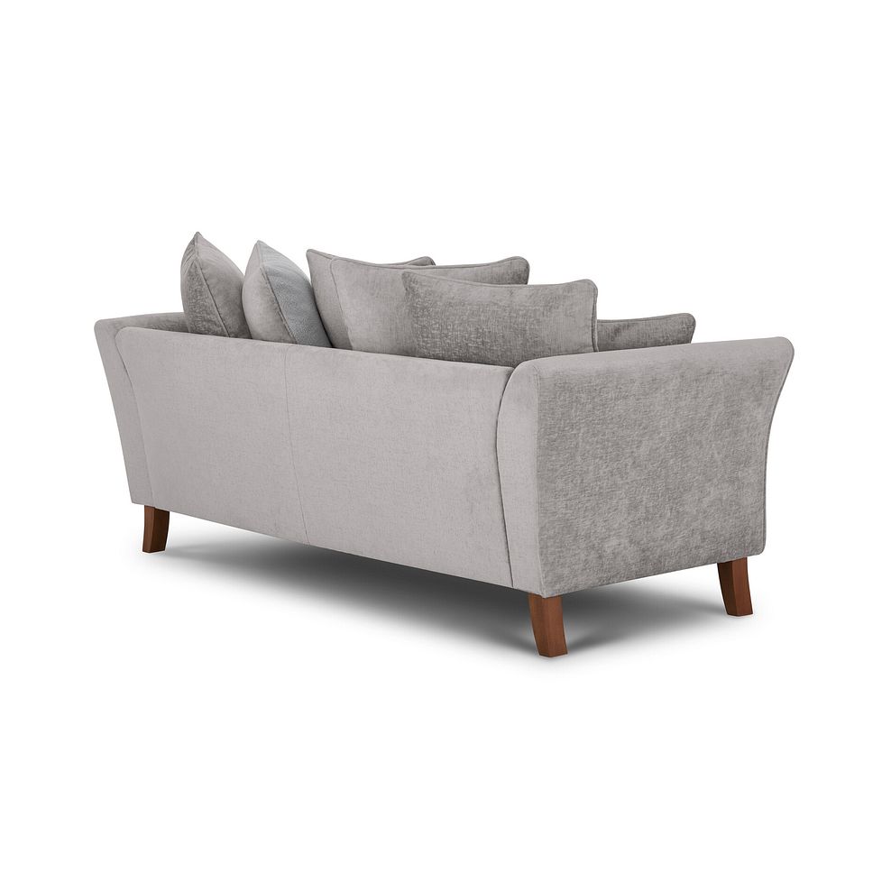 Odette 3 Seater Pillow Back Sofa in Adele Stone Fabric 5