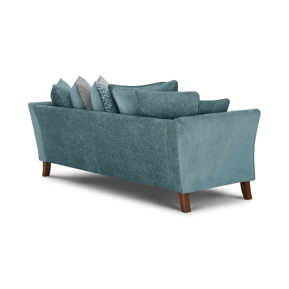 Odette 4 Seater Pillow Back Sofa in Adele Jade Fabric 3