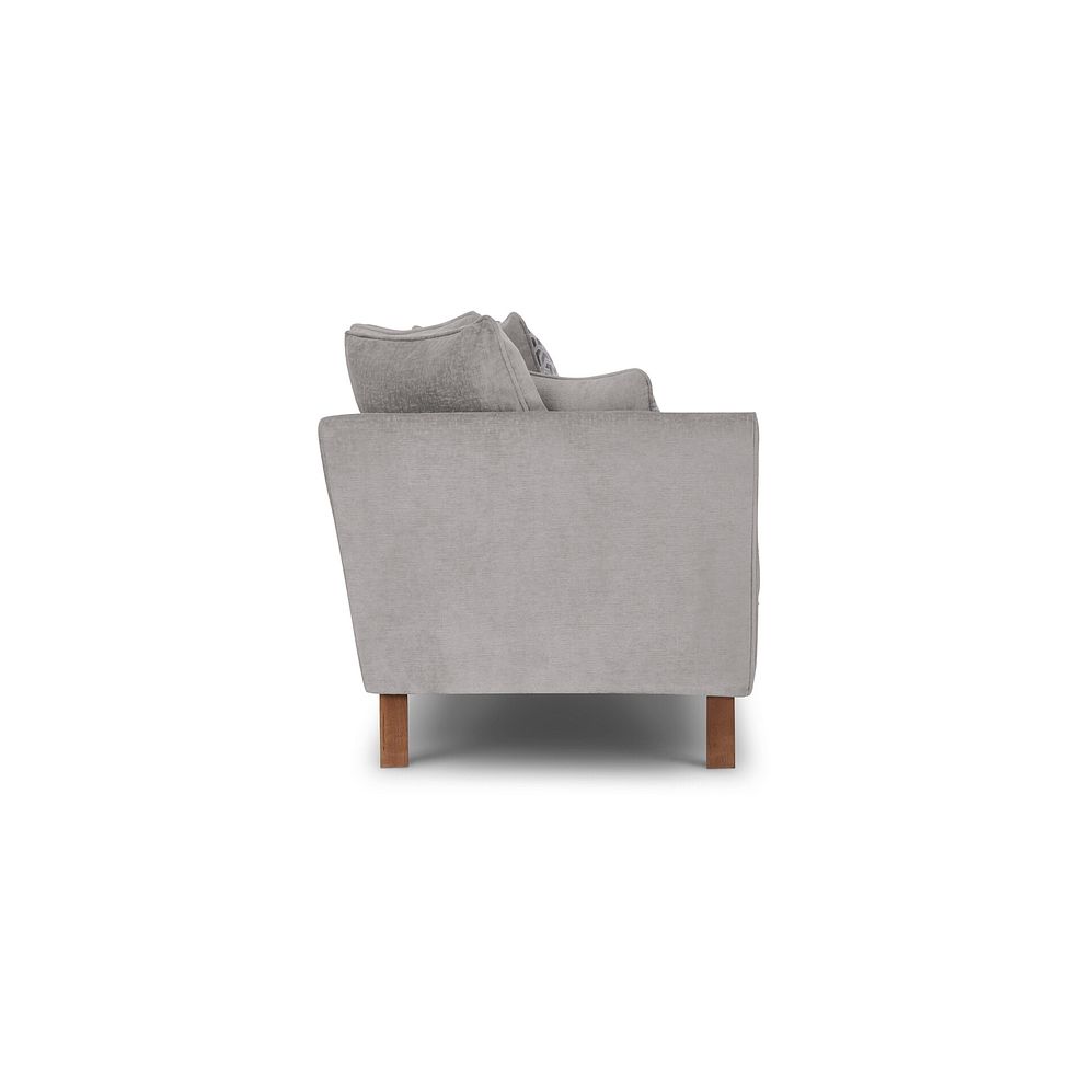 Odette 4 Seater Pillow Back Sofa in Adele Stone Fabric 6