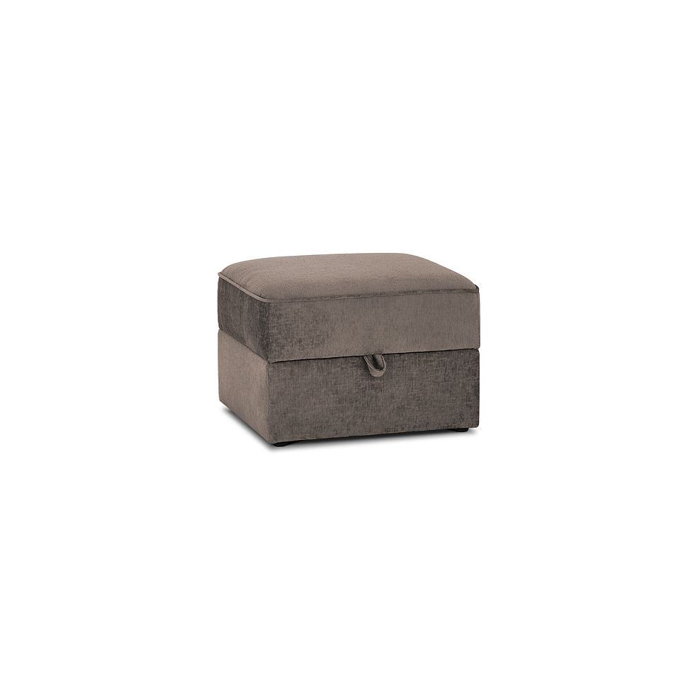Odette Storage Footstool in Adele Biscuit Fabric 1