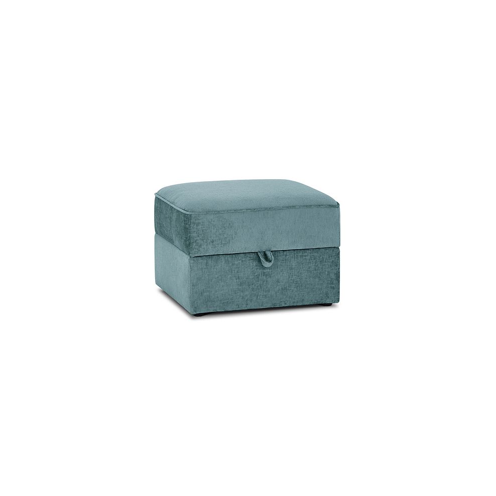 Odette Storage Footstool in Adele Jade Fabric 1