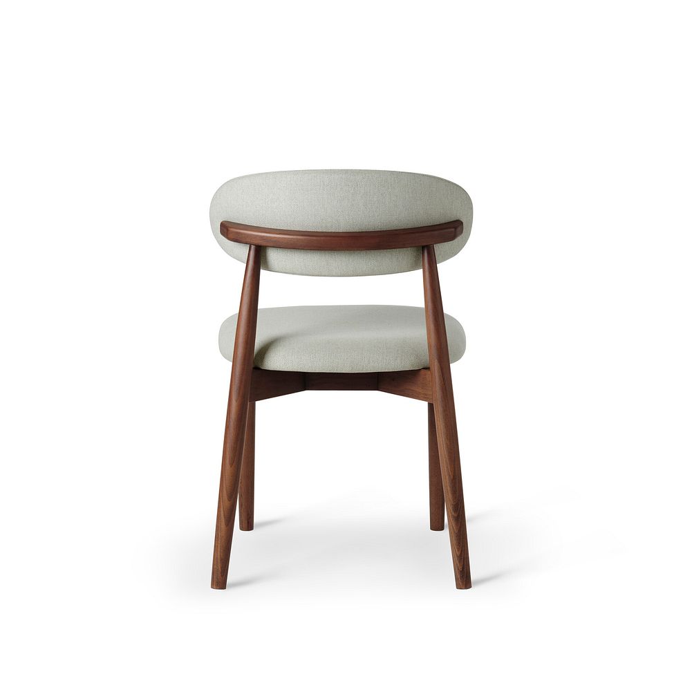 Oliver Dark Oak Dining Table + 6 Otis Chairs Cool Grey with Walnut Stained Beech Legs  8