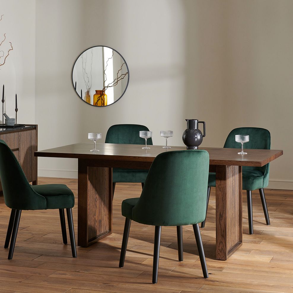 Oliver Dark Solid Oak 5ft11 Dining Table 1