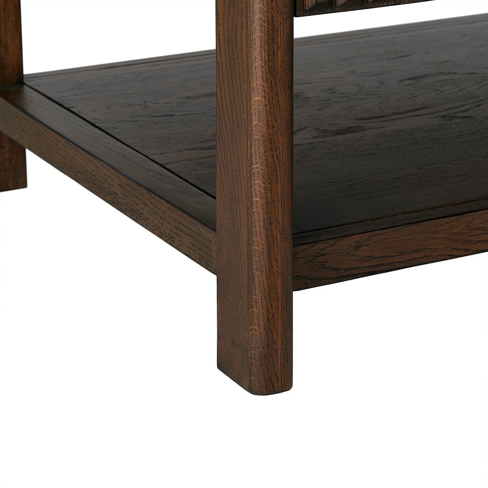 Oliver Dark Solid Oak and Black Marble Coffee Table 9