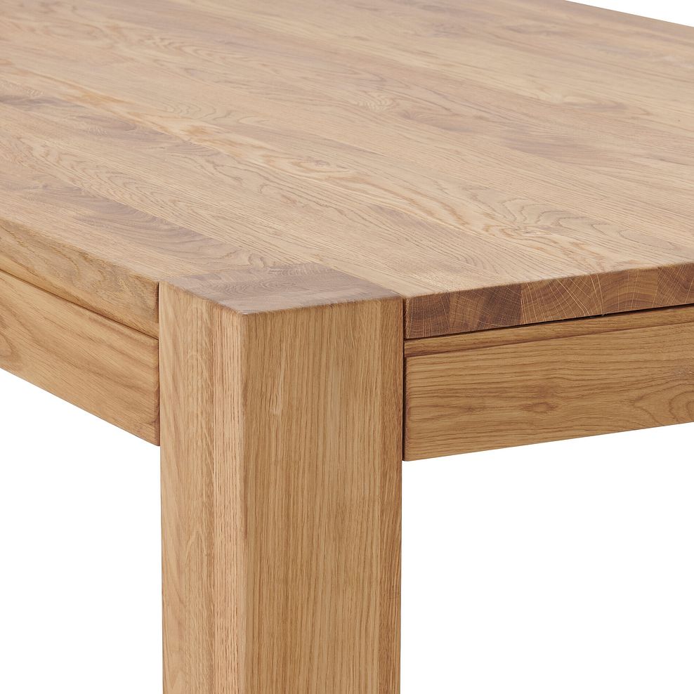 Ontario European Oak Dining Table + 4 Harper Chairs in Stone Fabric + 1 Ontario Bench 8