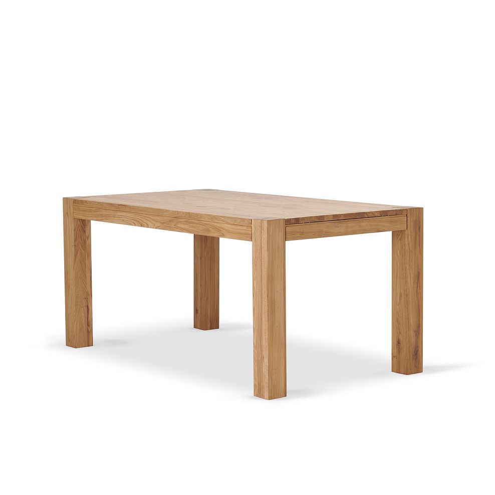 Ontario European Oak Dining Table + 4 Harper Chairs in Stone Fabric + 1 Ontario Bench 5