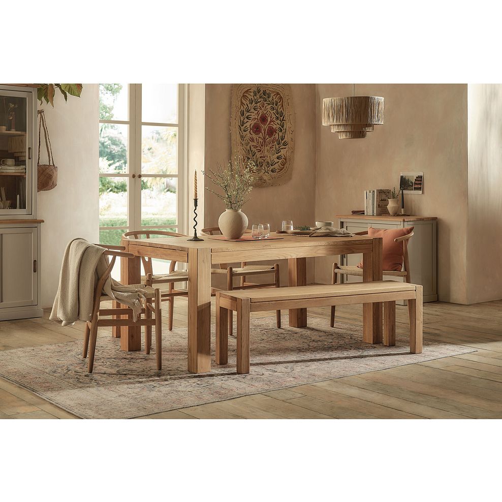 Ontario European Oak Dining Table with 4 Lars Chairs and 1 Ontario Bench 2