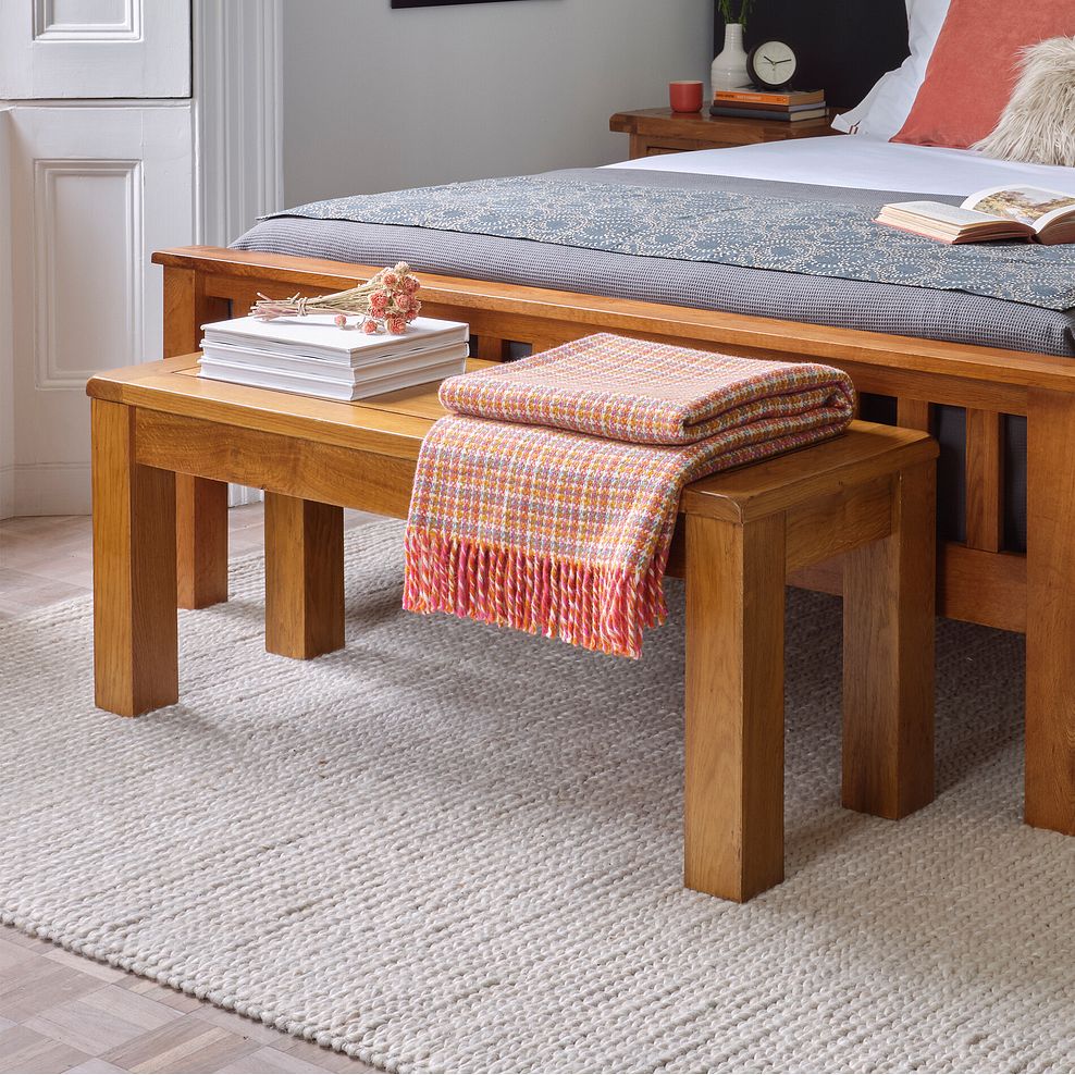 Original Rustic Solid Oak 4ft 11 Bench 2