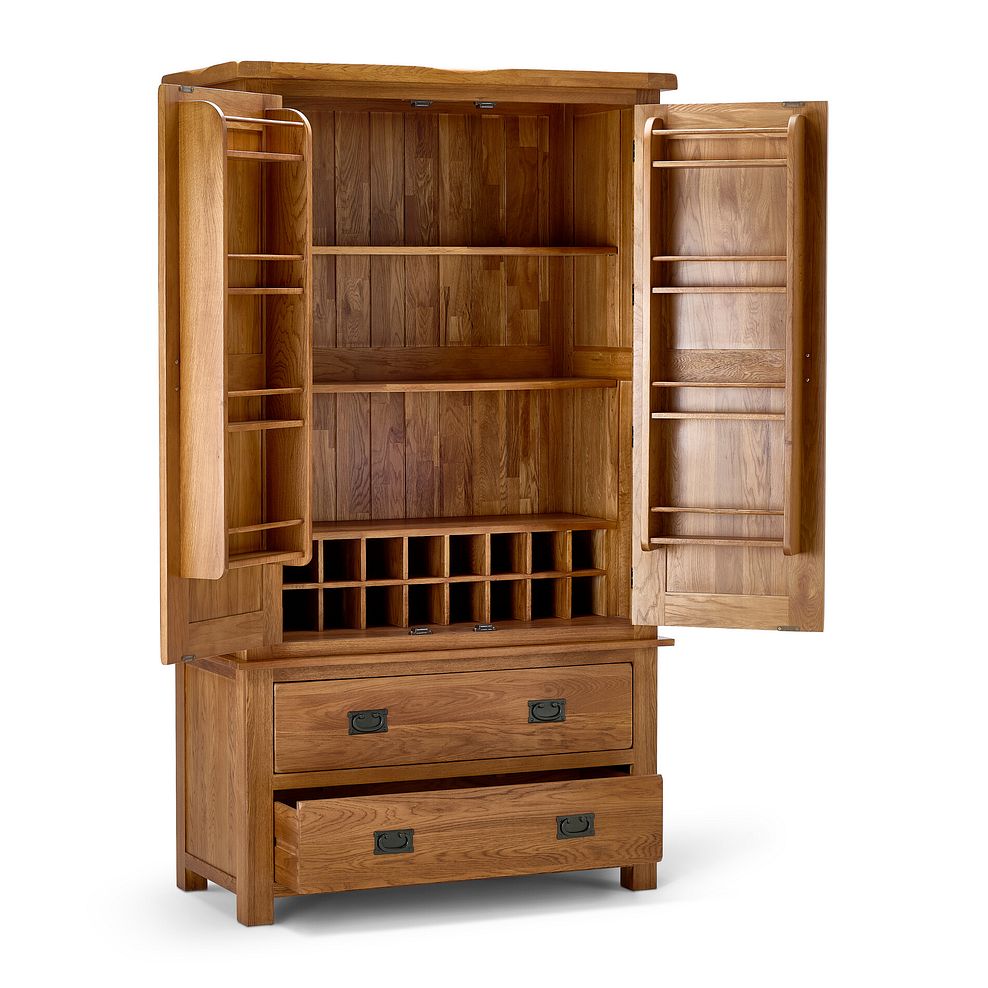 Original Rustic Solid Oak Large Larder 8