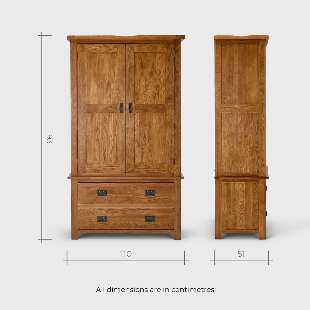 Original Rustic Solid Oak Large Larder 18