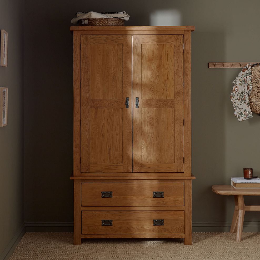 Original Rustic Solid Oak Large Larder 2