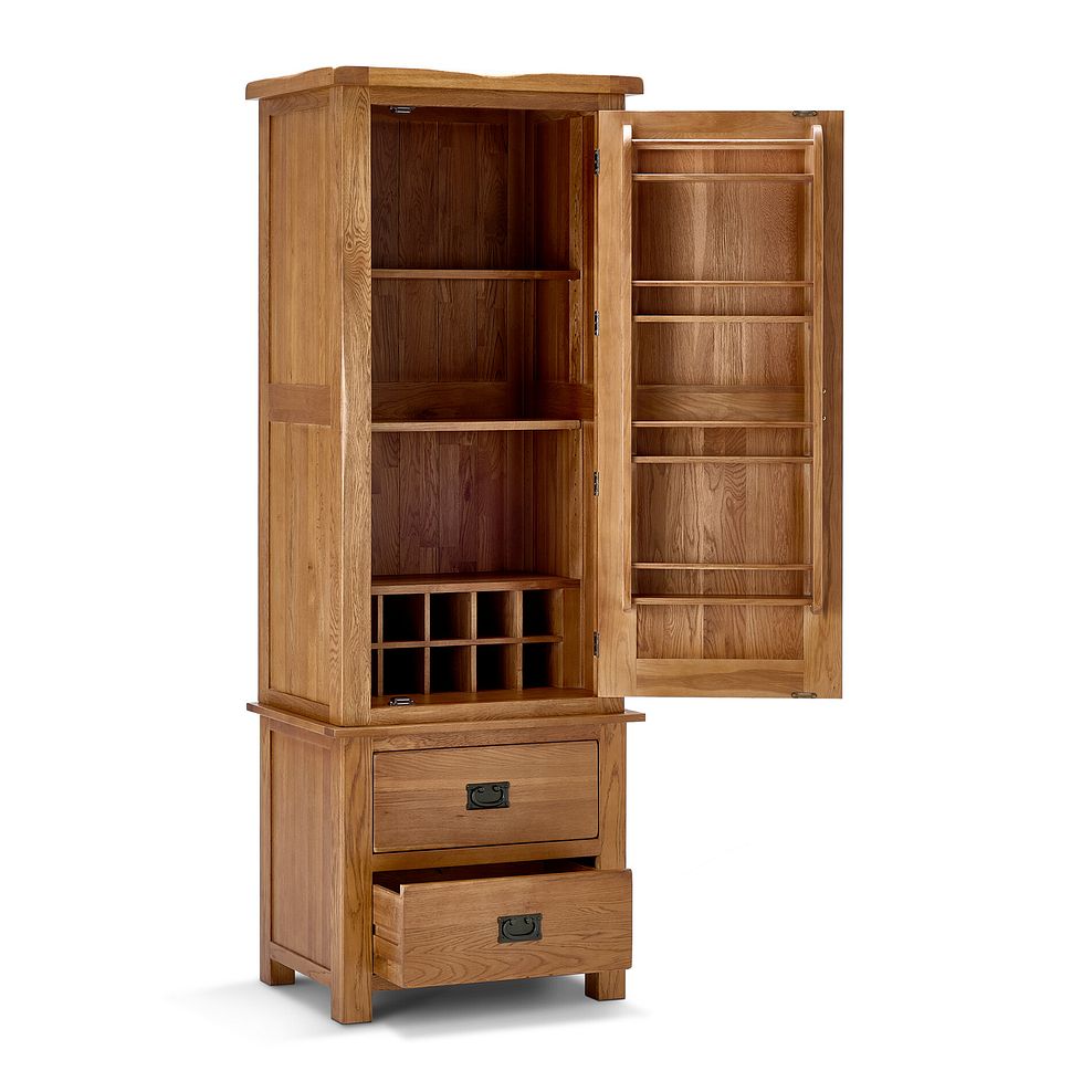 Original Rustic Solid Oak Small Larder 6