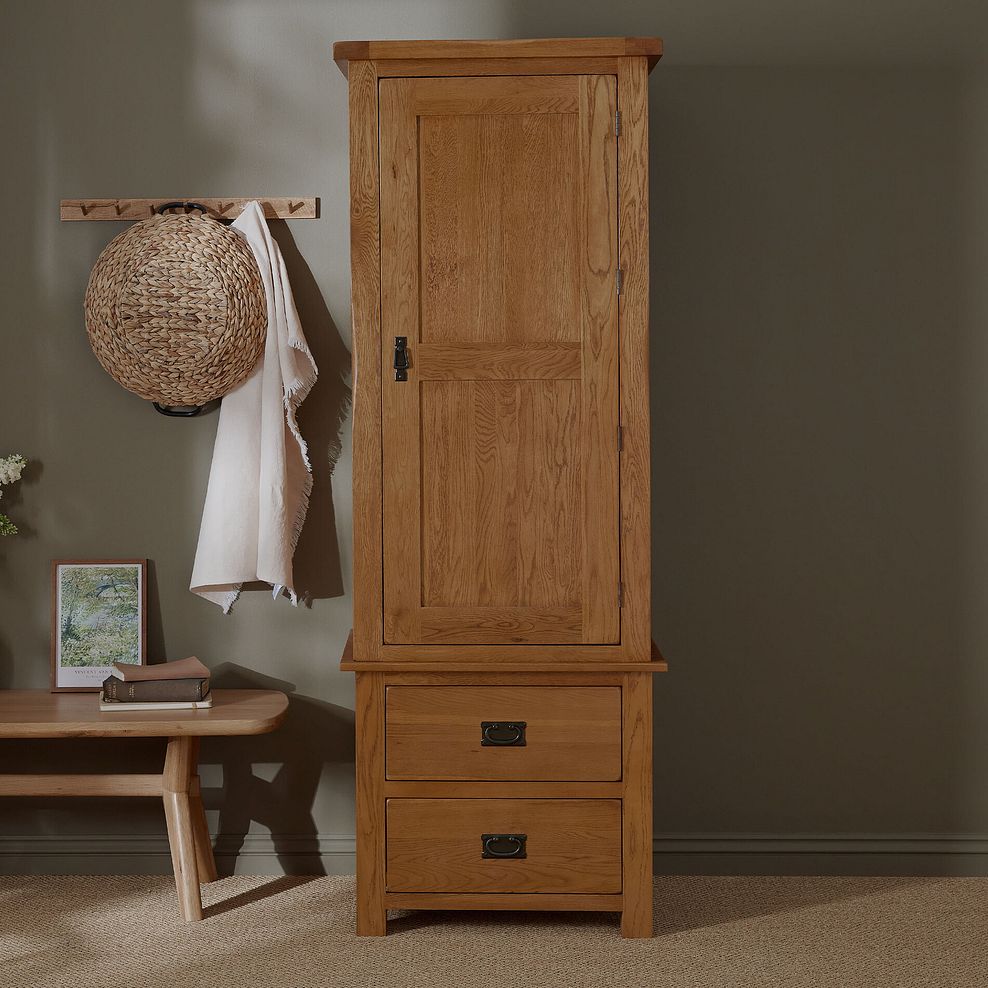 Original Rustic Solid Oak Small Larder 2