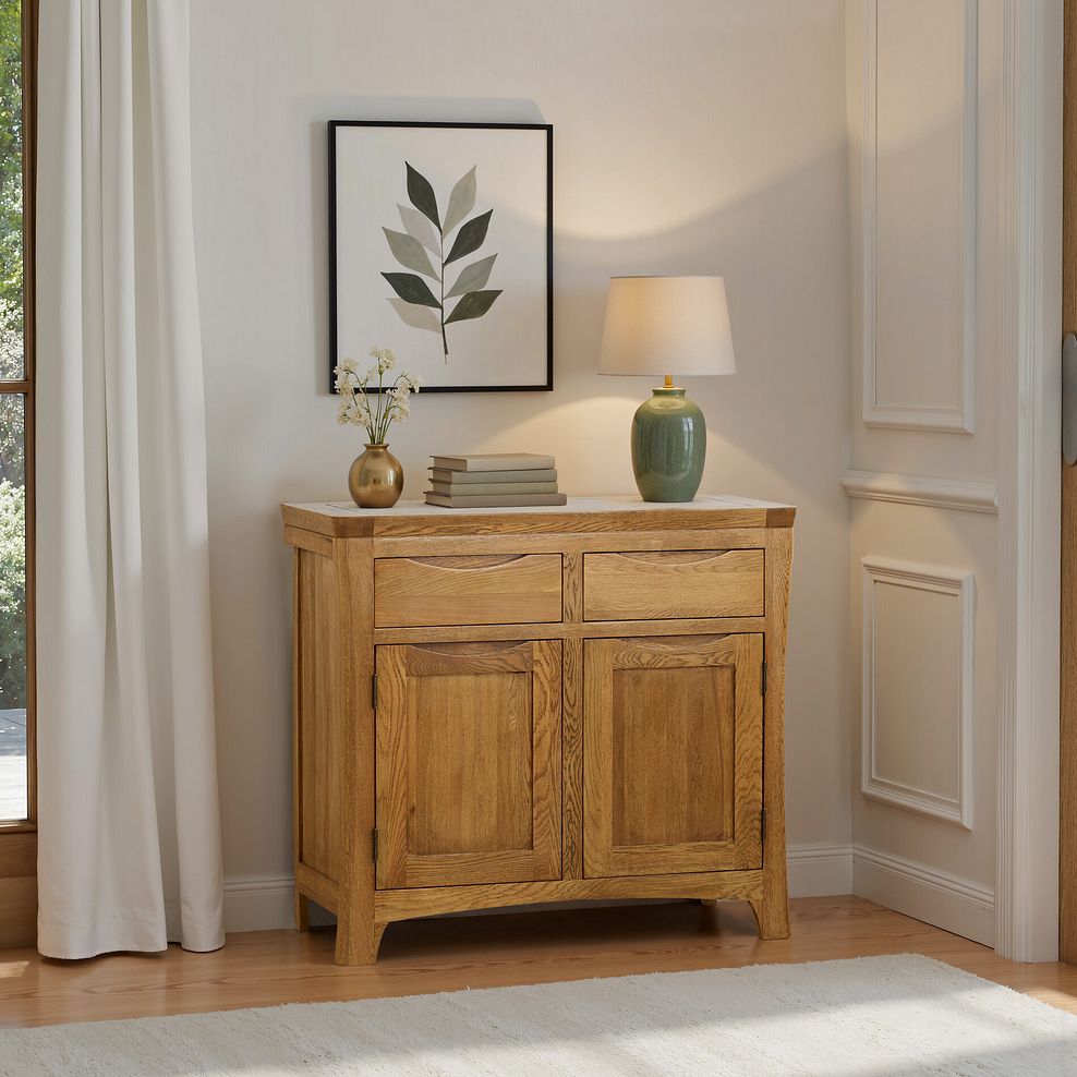 Orrick Rustic Solid Oak Small Sideboard 6