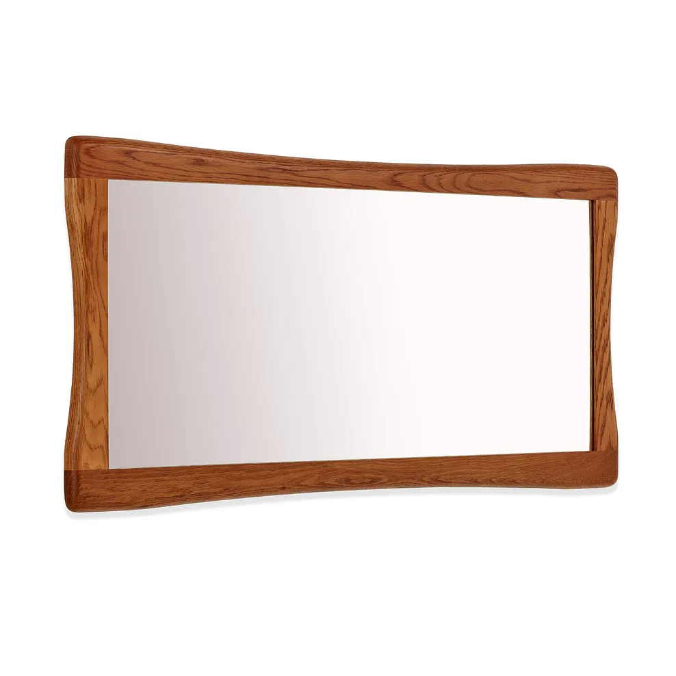 Orrick Rustic Solid Oak 1200mm x 600mm Wall Mirror 3