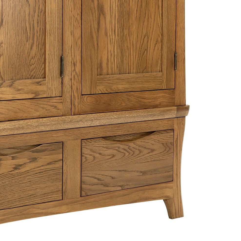 Orrick Rustic Solid Oak Triple Wardrobe 6