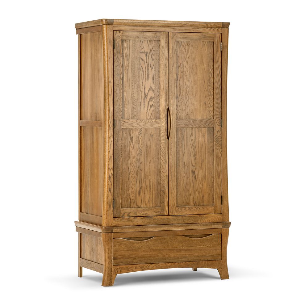 Orrick Rustic Solid Oak Double Wardrobe 1