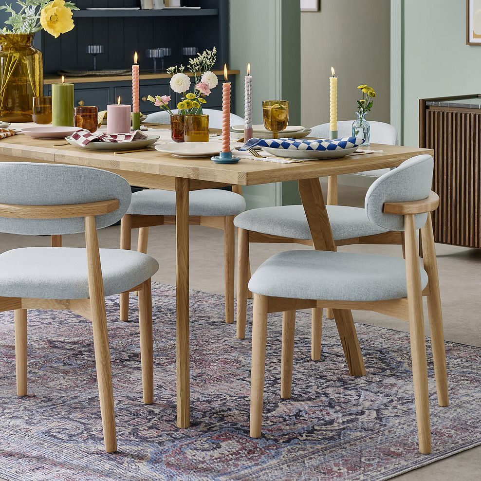 Otis Chair Cloud Grey with Oak Legs   3