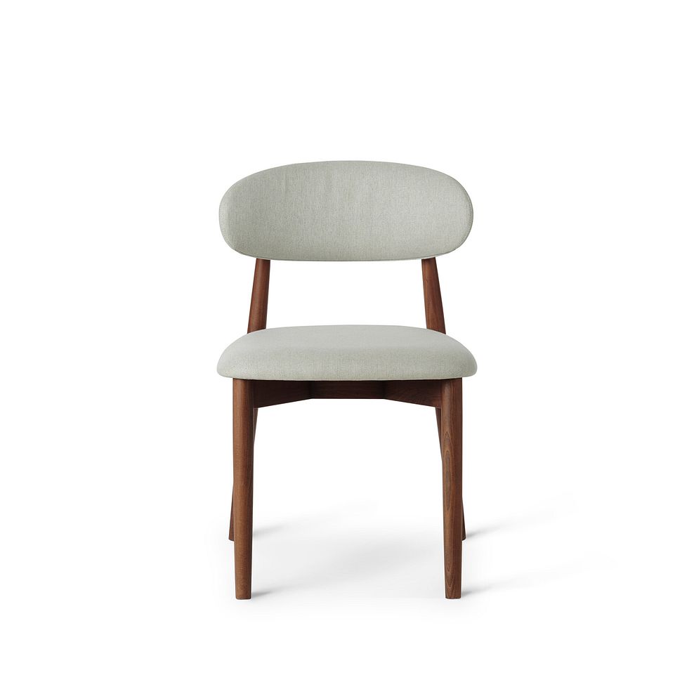 Otis Chair Cool Grey with Walnut Stained Beech Legs  6