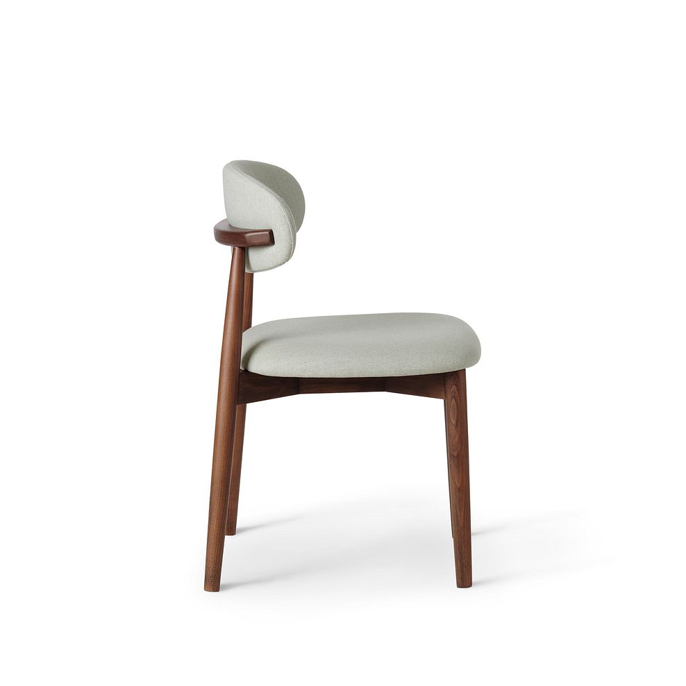 Otis Chair Cool Grey with Walnut Stained Beech Legs  7