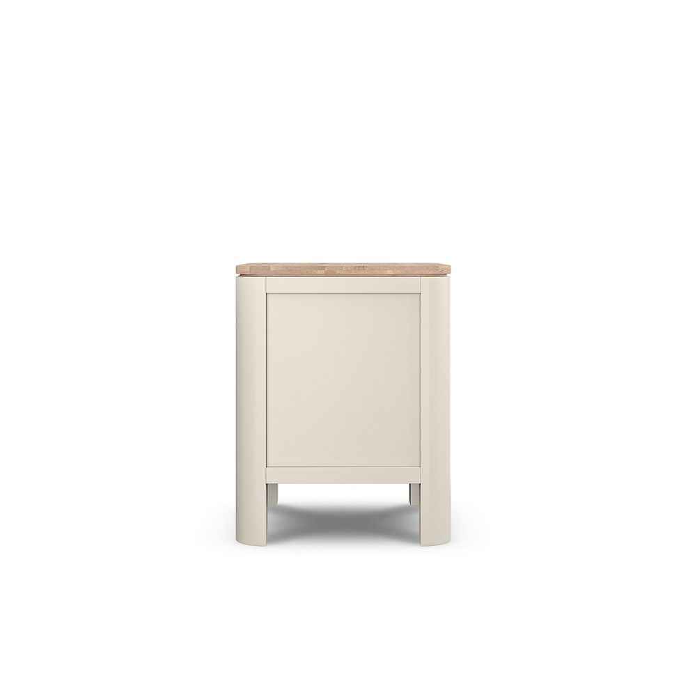 Otto Smoked Oak Finish and Cashmere Painted 2 Drawer Bedside Table 6