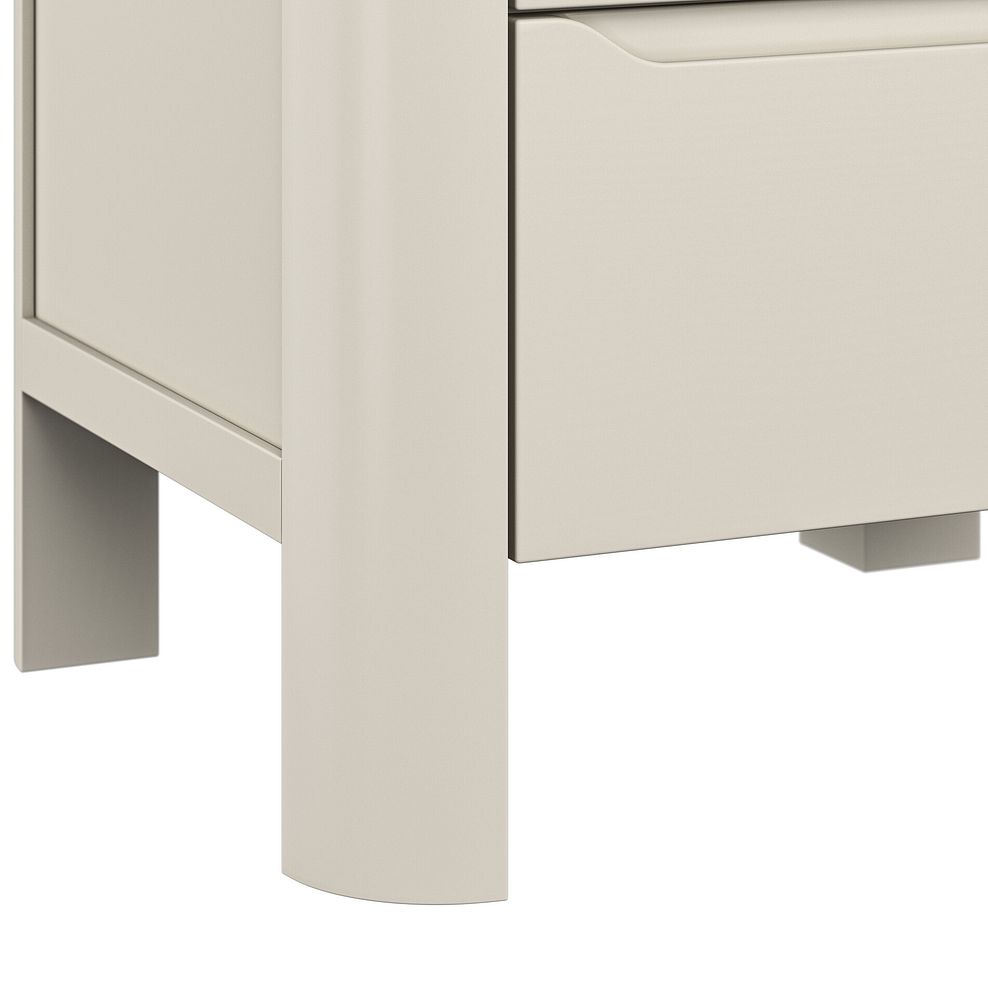 Otto Smoked Oak Finish and Cashmere Painted 2 Drawer Bedside Table 8