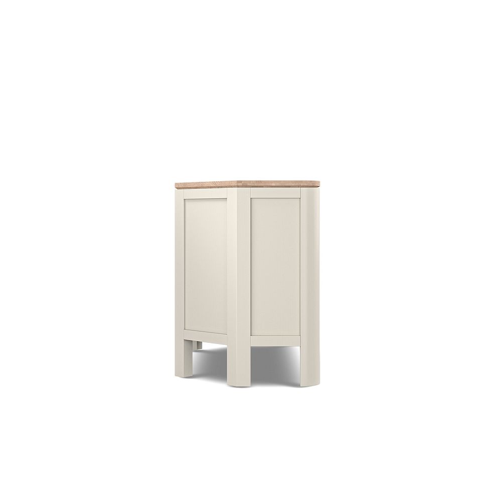 Otto Smoked Oak Finish and Cashmere Painted Corner TV Unit 6