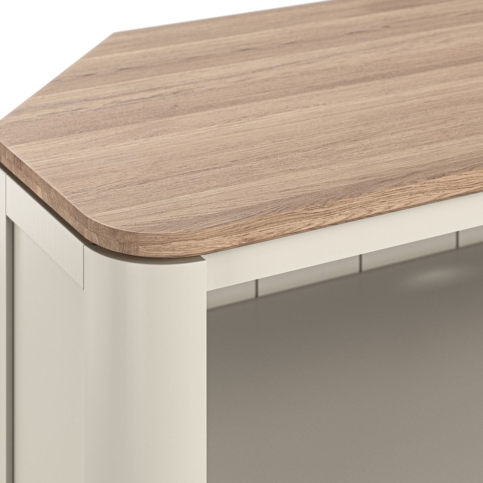 Otto Smoked Oak Finish and Cashmere Painted Corner TV Unit 7