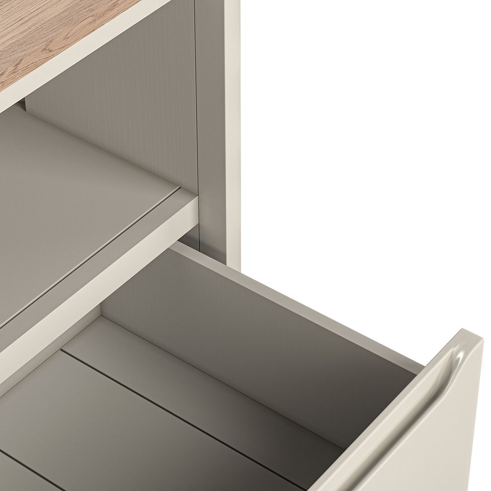 Otto Smoked Oak Finish and Cashmere Painted Corner TV Unit 9