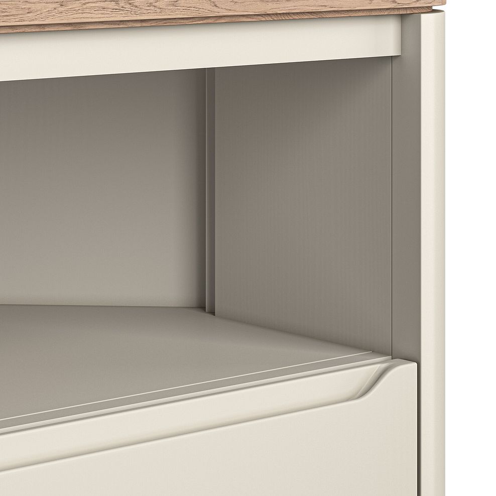 Otto Smoked Oak Finish and Cashmere Painted Corner TV Unit 10
