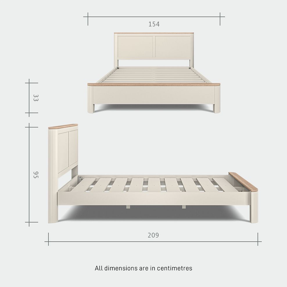 Otto Smoked Oak Finish and Cashmere Painted Double Bed 11